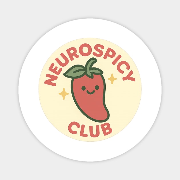 Neurospicy Club (Chili Badge) Magnet by Fauzi's Store